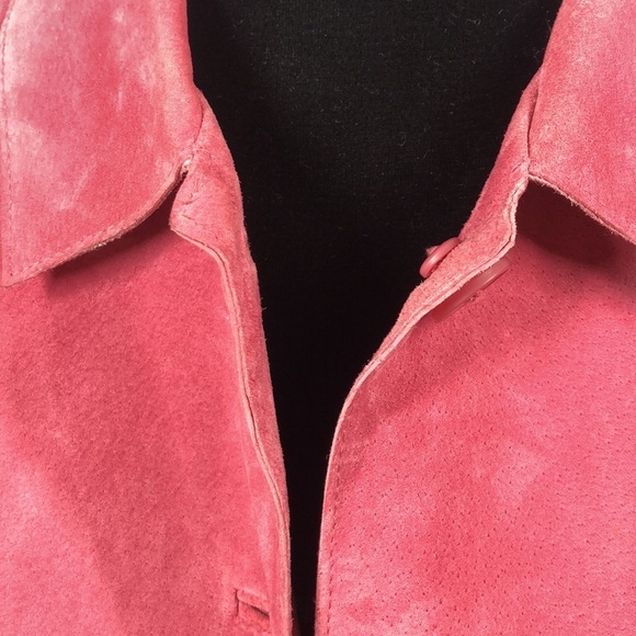 Valerie by Valerie stevens pink jacket 100%suede - Picture 2 of 14